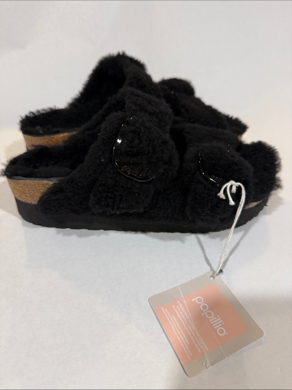 Birkenstock Papillio Arizona Big Buckle Teddy Shearling Platform Sandal EU39 - Picture 10 of 16